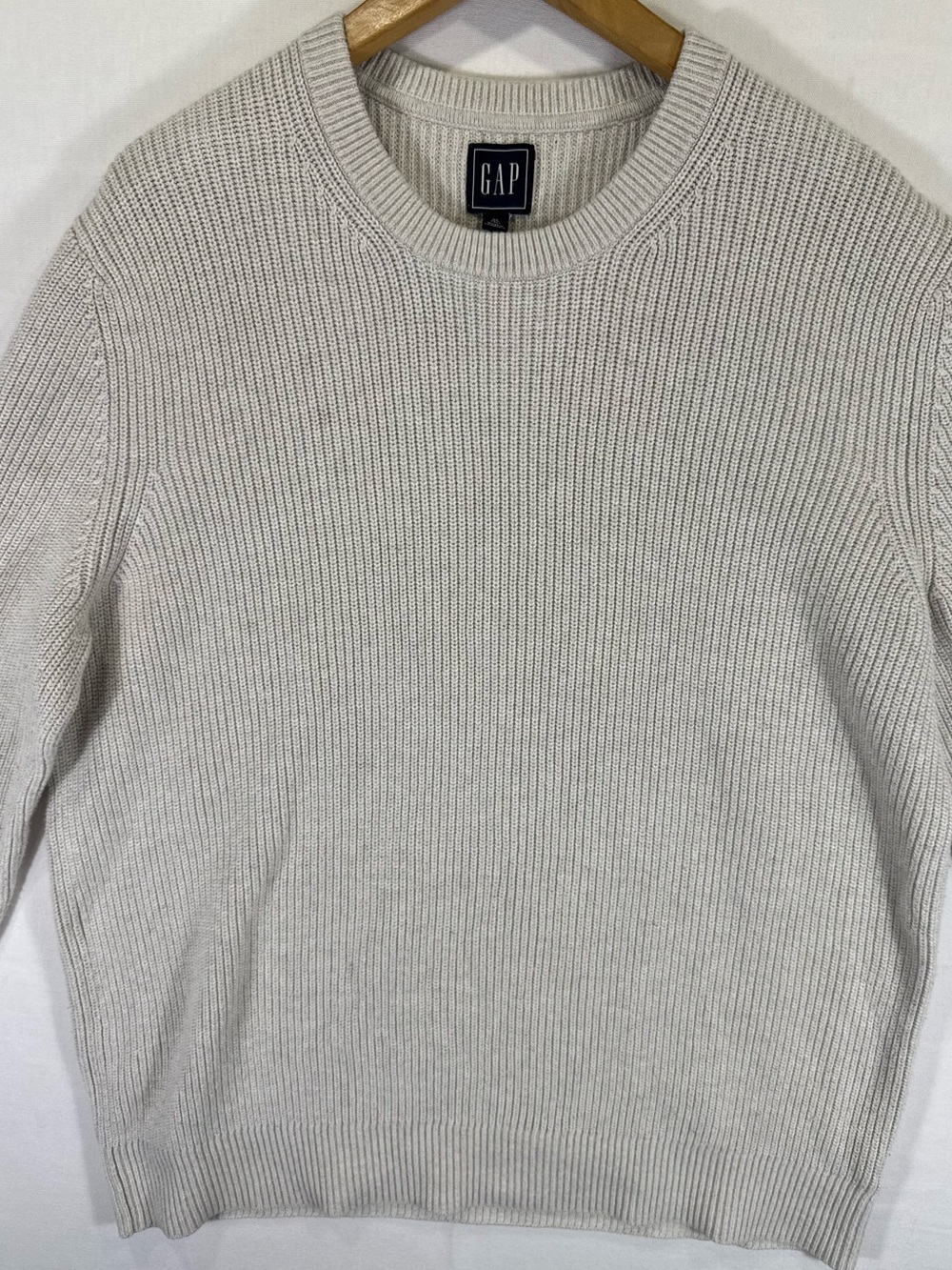 GAP Men's Crewneck Sweater in Light Beige